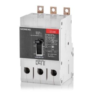 New never used no box Siemens LGB3B125B 3 Pole Circuit Breaker